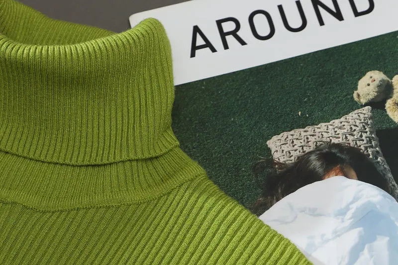 Heliar-Pull à col roulé pour femme, pulls basiques en cachemire doux, automne et hiver 2024