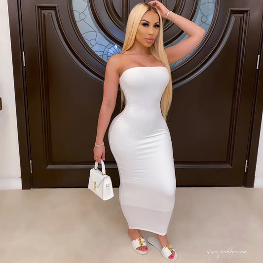 Robe longue de plage sexy sans manches pour femmes