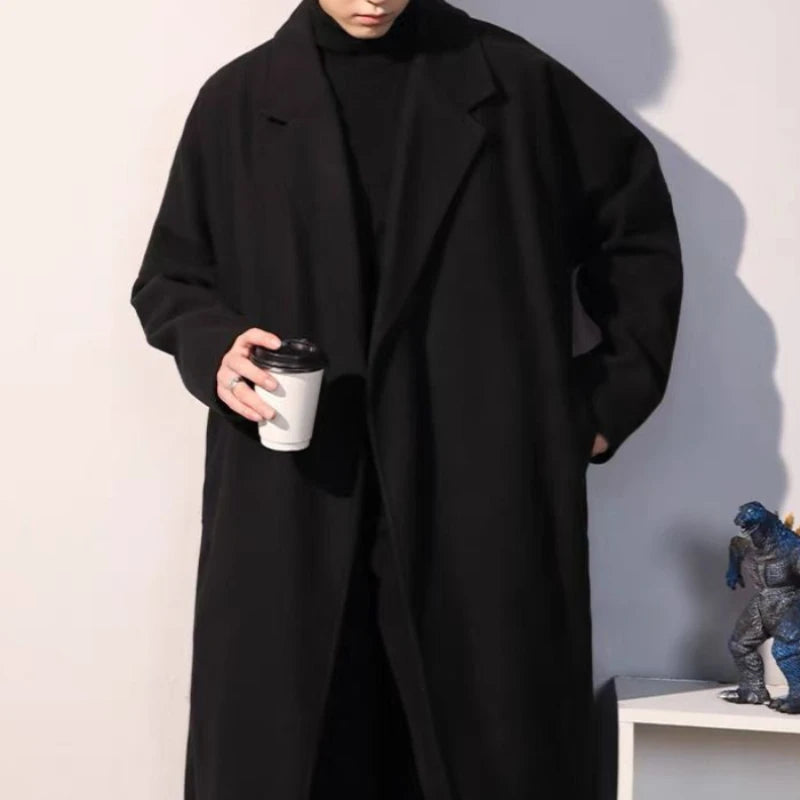 Long manteaux hommes en laine chaud et épais