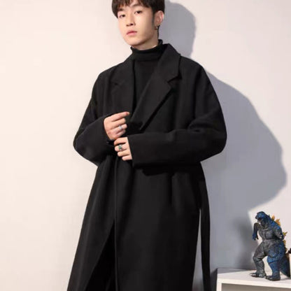 Long manteaux hommes en laine chaud et épais