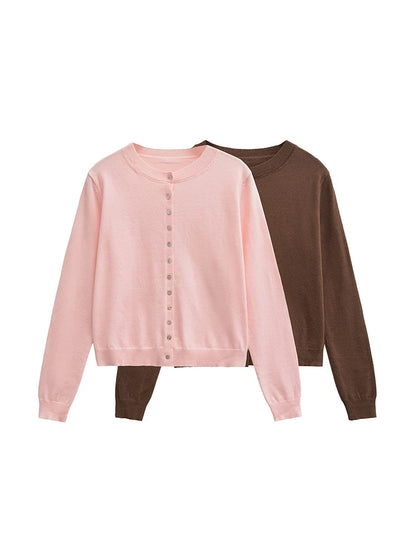 Cardigan tricot manches longues vêtements fille