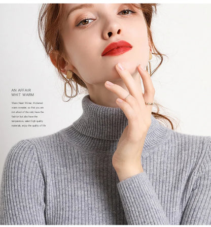 Heliar-Pull à col roulé pour femme, pulls basiques en cachemire doux, automne et hiver 2024