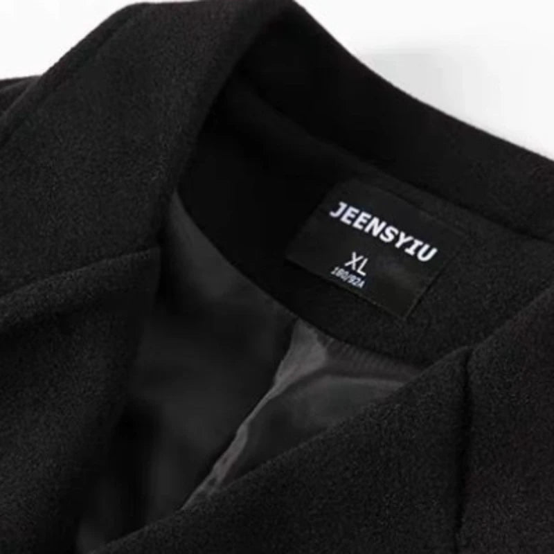 Long manteaux hommes en laine chaud et épais