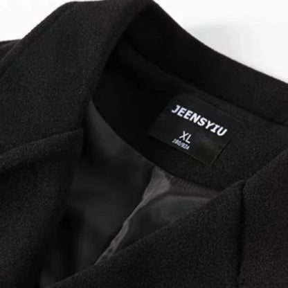 Long manteaux hommes en laine chaud et épais