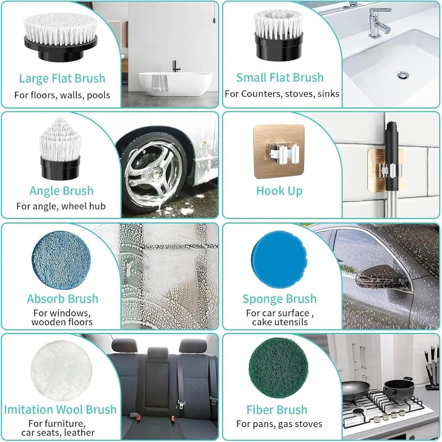 Brosse de nettoyage appareils électroniques avec 7 têtes