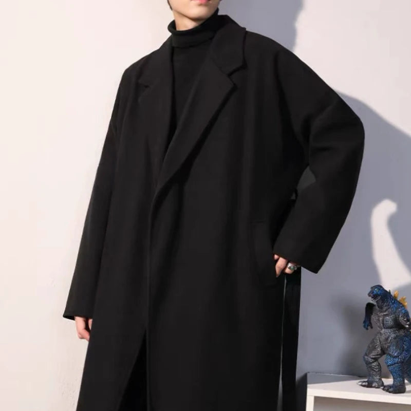 Long manteaux hommes en laine chaud et épais