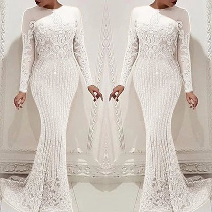 Robe longue de Soirée à Manches