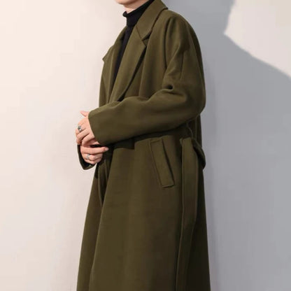 Long manteaux hommes en laine chaud et épais