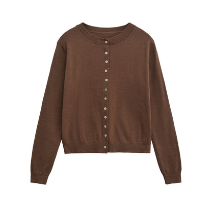 Cardigan tricot manches longues vêtements fille