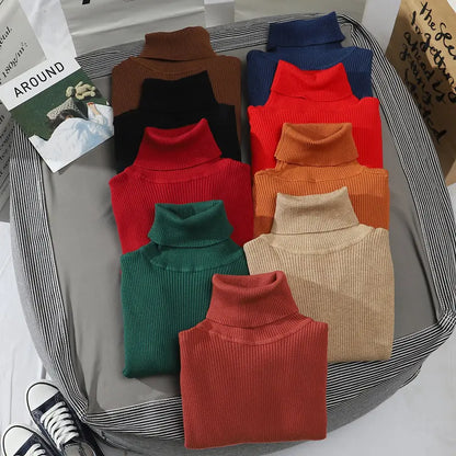 Heliar-Pull à col roulé pour femme, pulls basiques en cachemire doux, automne et hiver 2024