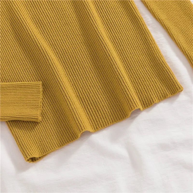 Heliar-Pull à col roulé pour femme, pulls basiques en cachemire doux, automne et hiver 2024