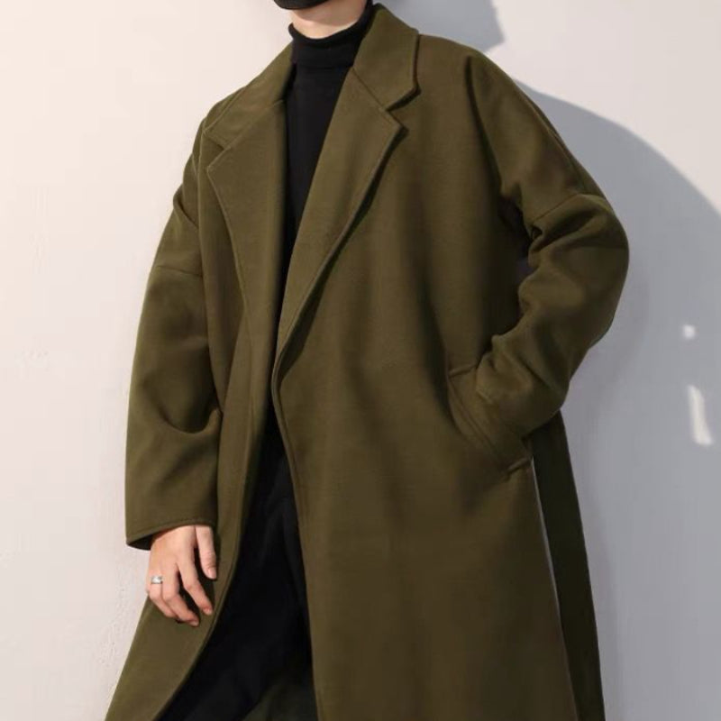Long manteaux hommes en laine chaud et épais