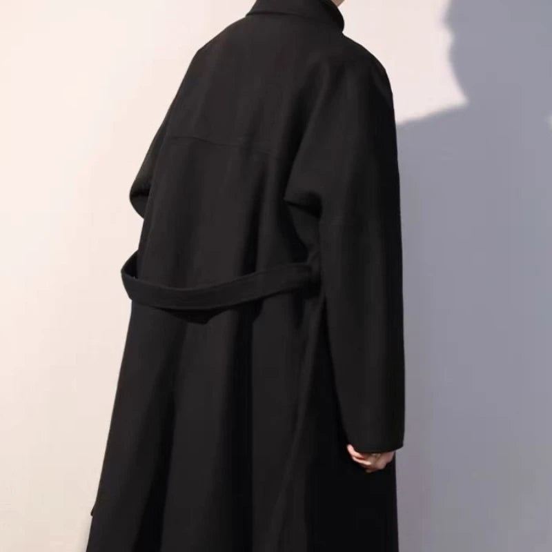 Long manteaux hommes en laine chaud et épais