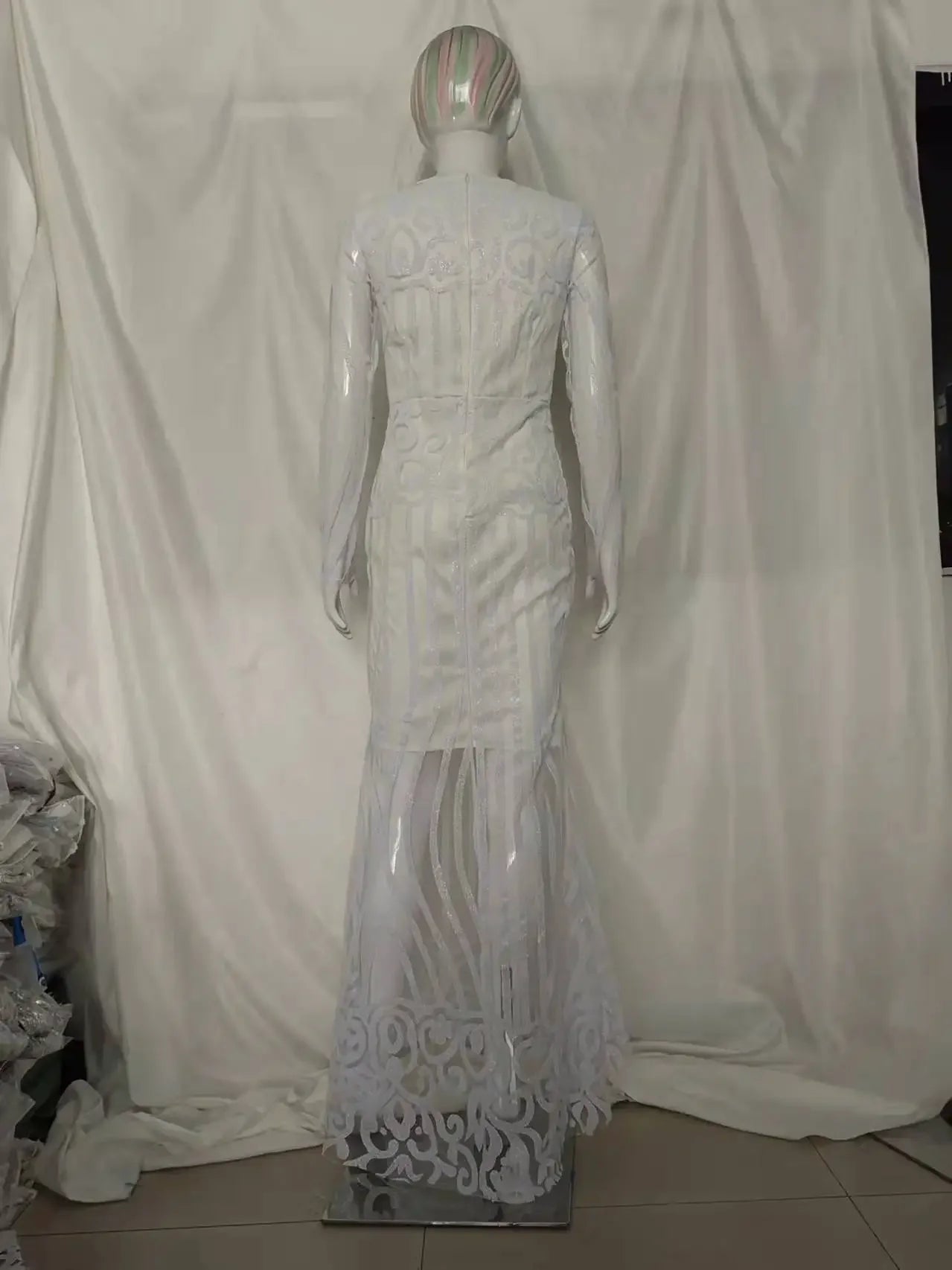 Robe longue de Soirée à Manches