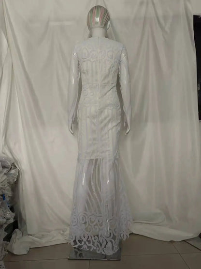 Robe longue de Soirée à Manches