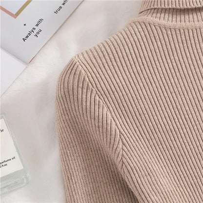 Heliar-Pull à col roulé pour femme, pulls basiques en cachemire doux, automne et hiver 2024