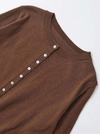 Cardigan tricot manches longues vêtements fille